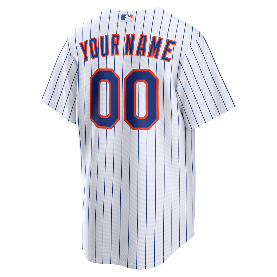 New York Mets Nike White Home Replica Custom Jersey