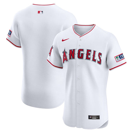 Los Angeles Angels Nike White Home Elite Patch Jersey