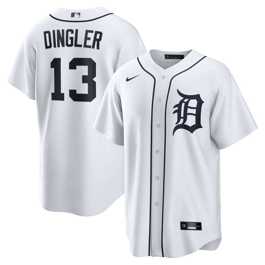Detroit Tigers Dillon Dingler Nike White Home Replica Jersey