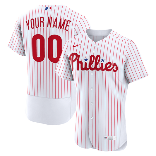 Philadelphia Phillies Nike White Home Authentic Custom Jersey