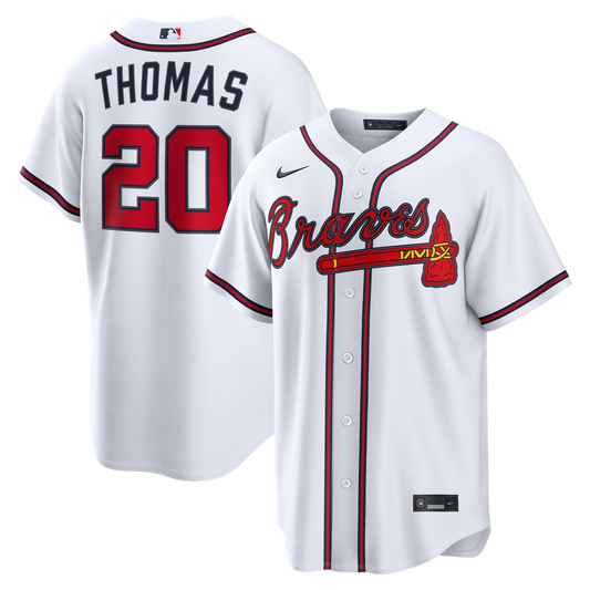 Atlanta Braves Lane Thomas Nike White Home Replica Jersey