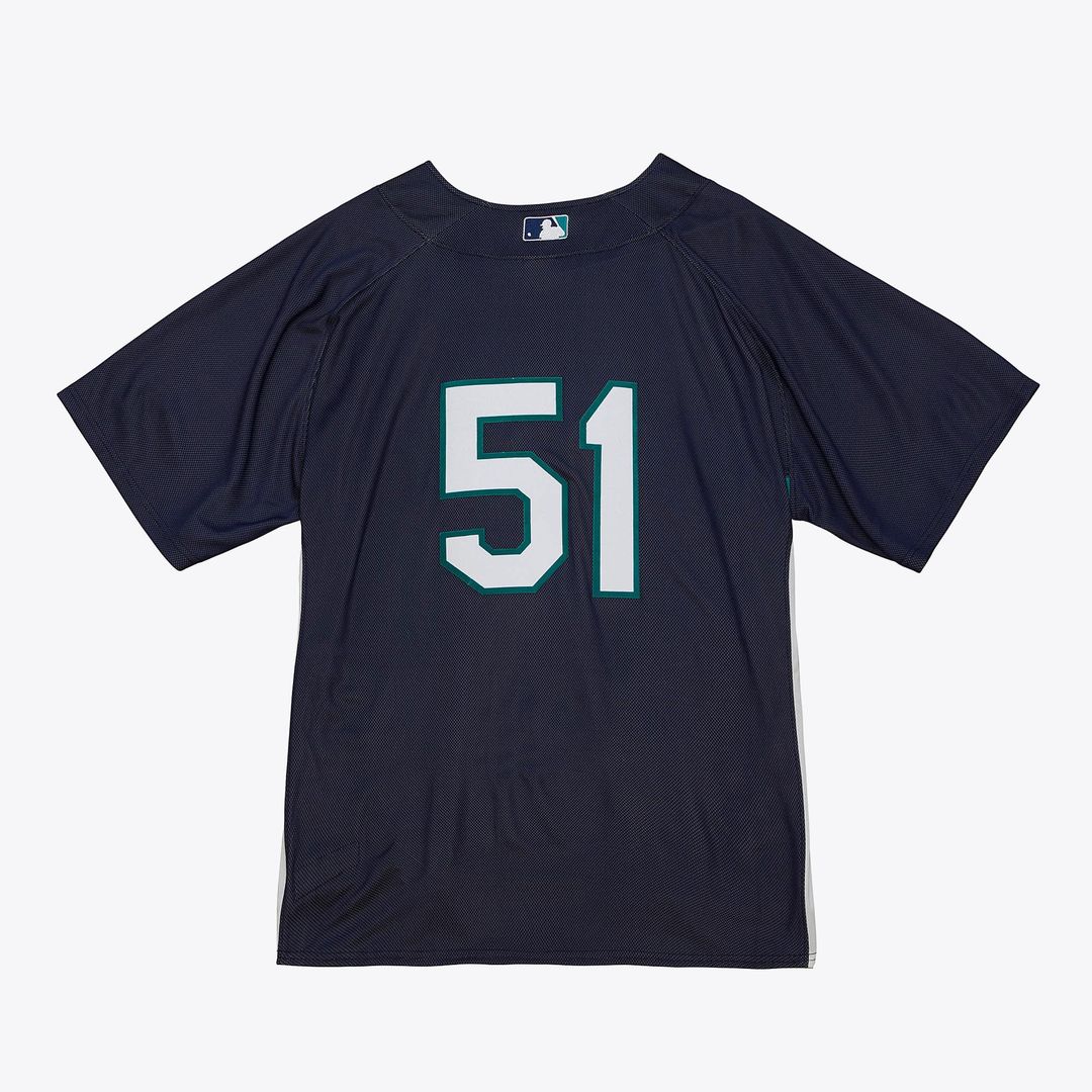 Seattle Mariners Ichiro Suzuki Mitchell & Ness Navy Big & Tall Cooperstown Mesh Batting Practice Jersey