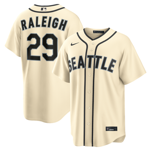 Seattle Mariners Cal Raleigh Nike Cream Alternate Replica Jersey