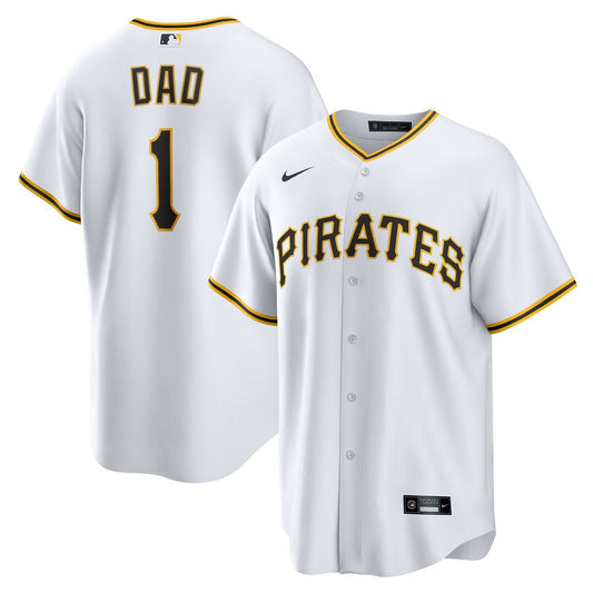 Pittsburgh Pirates Nike White #1 Dad Home Replica Jersey