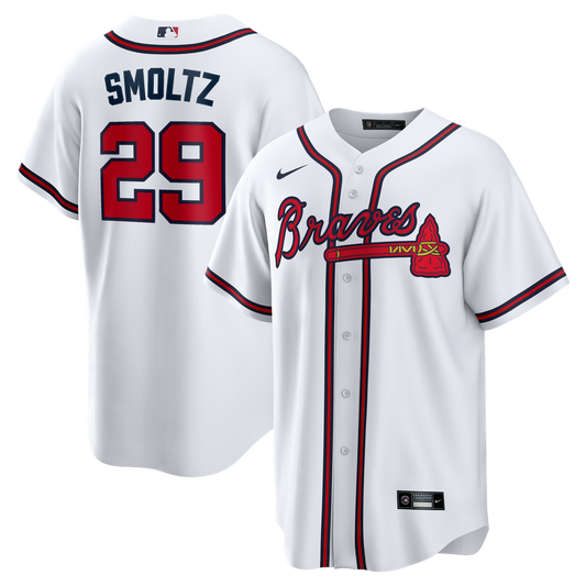 Atlanta Braves John Smoltz Nike White Home Retired Player Replica Jersey