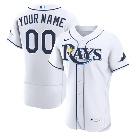 Tampa Bay Rays Nike White Home Authentic Custom Jersey