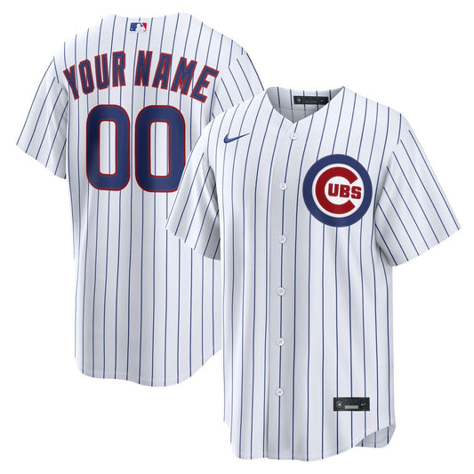 Chicago Cubs Nike White Home Stadium Custom Jersey