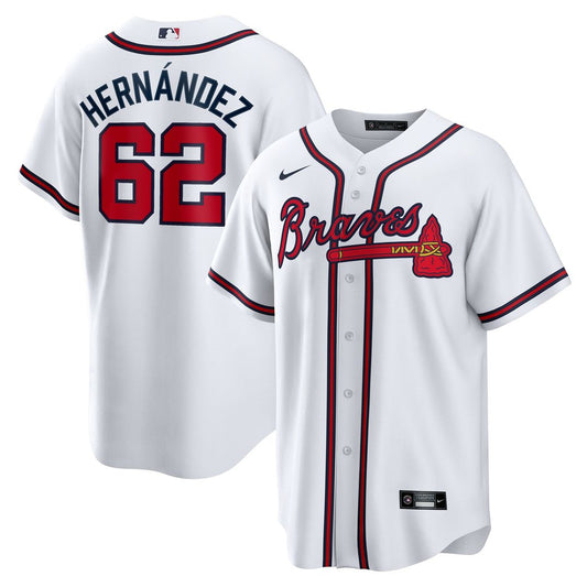 Atlanta Braves Daysbel Hernandez Nike White Home Replica Jersey