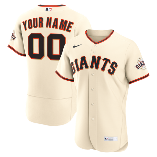 San Francisco Giants Nike Cream Home Authentic Custom Jersey