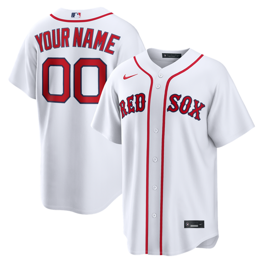 Boston Red Sox Nike White Home Replica Custom Jersey