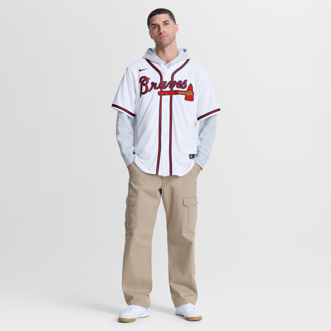 Atlanta Braves Lane Thomas Nike White Home Replica Jersey