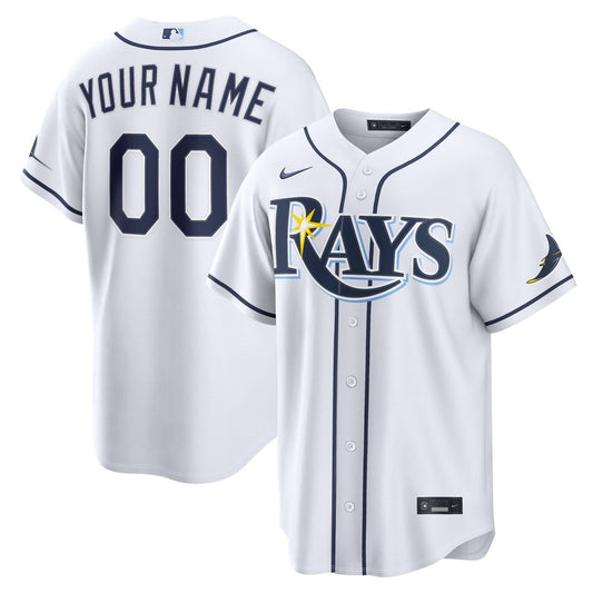 Tampa Bay Rays Nike White Home Stadium Custom Jersey