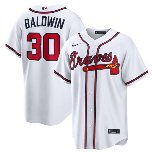 Atlanta Braves Drake Baldwin Nike White Home Replica Jersey