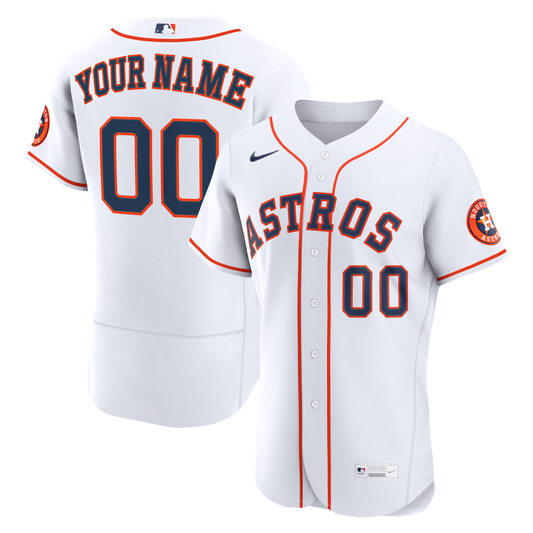 Houston Astros Nike White Home Authentic Custom Jersey