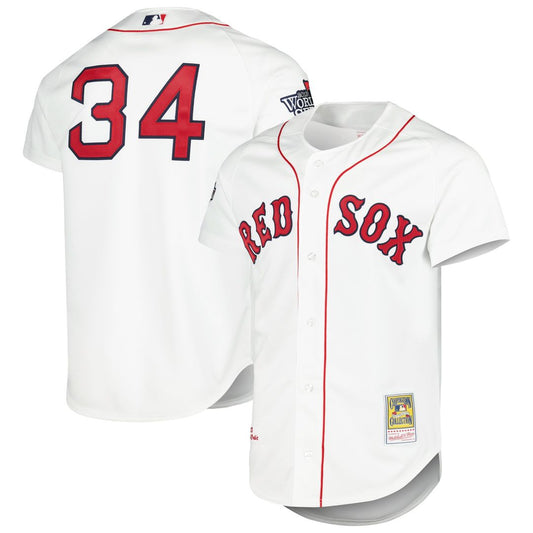 Boston Red Sox David Ortiz Mitchell & Ness White Cooperstown Collection Authentic Jersey