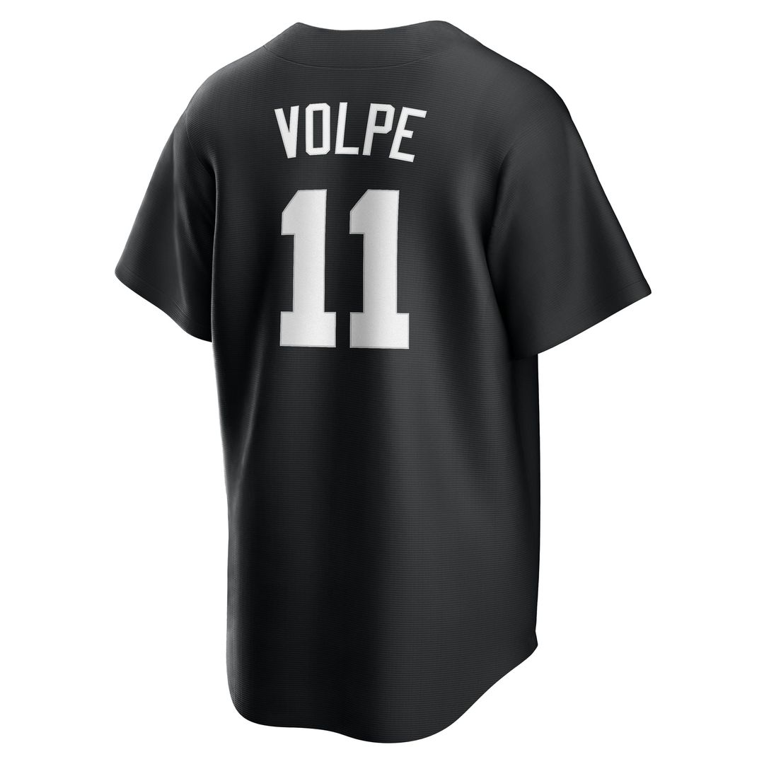 New York Yankees Anthony Volpe Nike Black Fashion Replica Player Jersey
