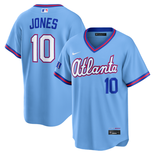 Atlanta Braves Chipper Jones Nike Powder Blue 2026 City Connect Stadium Jersey