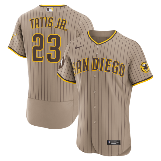 San Diego Padres Fernando Tatis Jr. Nike Sand Alternate Authentic Sponsor Patch Jersey