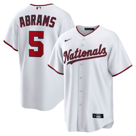 Washington Nationals CJ Abrams Nike White Home Replica Jersey