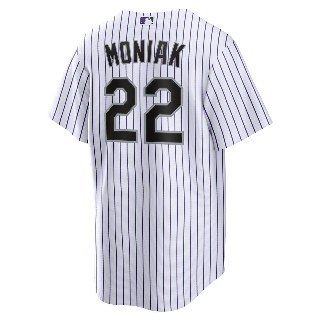 Colorado Rockies Mickey Moniak Nike White Home Replica Jersey
