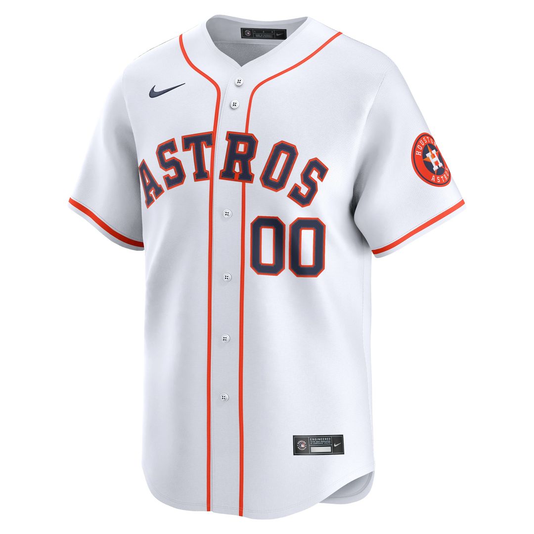 Houston Astros Nike White Home Limited Custom Jersey
