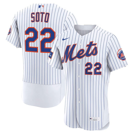 New York Mets Juan Soto Nike White Home Authentic Sponsor Patch Jersey