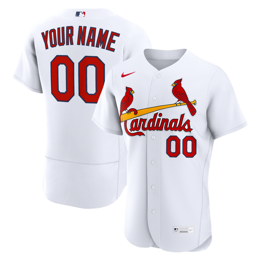 St. Louis Cardinals Nike White Home Authentic Custom Jersey