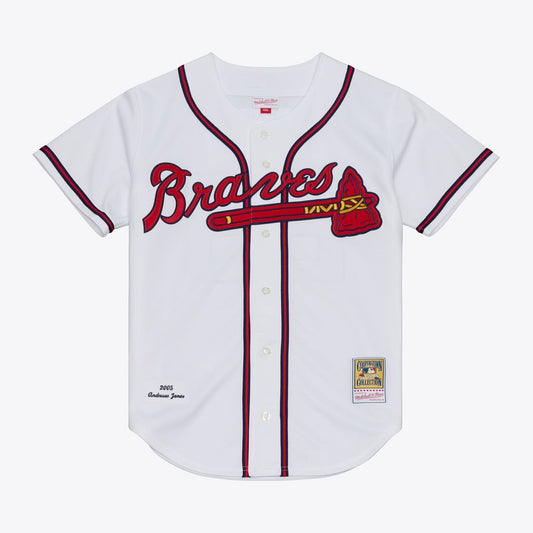 Atlanta Braves Andruw Jones Mitchell & Ness White 2005 Authentic Jersey