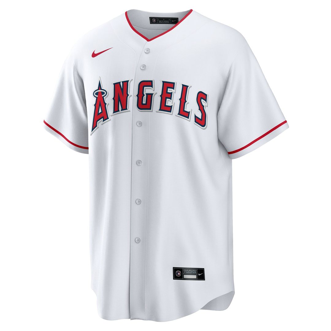 Los Angeles Angels Nolan Schanuel Nike White Home Replica Jersey