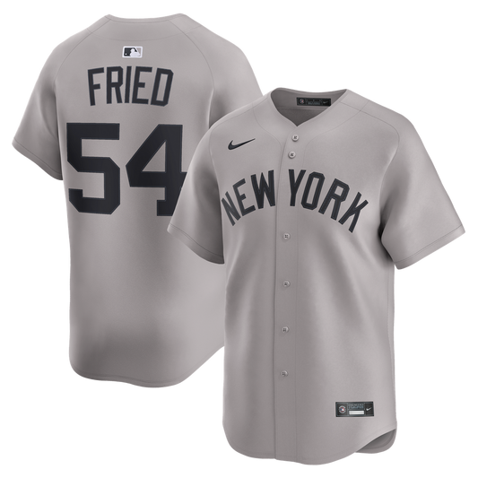 New York Yankees Max Fried Nike Gray Road Limited Player Jersey