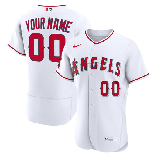 Los Angeles Angels Nike White Home Authentic Custom Jersey