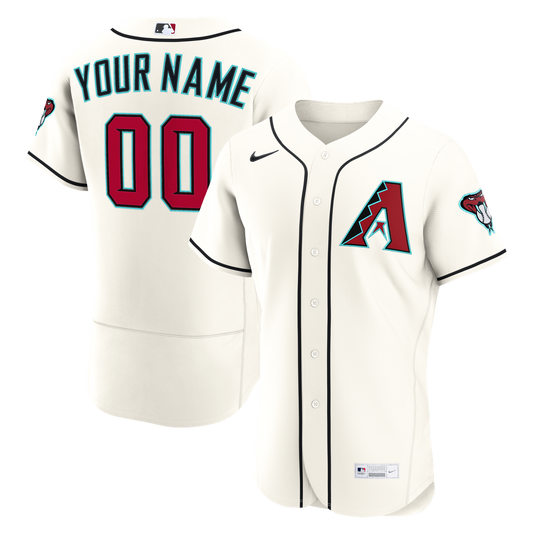Arizona Diamondbacks Nike Cream Home Authentic Custom Jersey