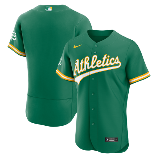 Athletics Nike Green Alternate Sponsor Patch Authentic Jersey