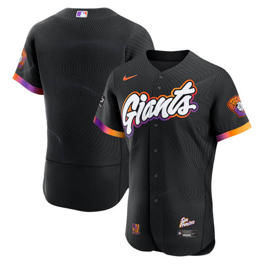 San Francisco Giants Nike Anthracite City Connect Authentic Sponsor Patch Jersey