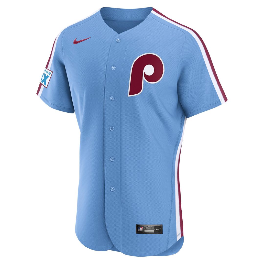 Philadelphia Phillies Nike White Home Sponsor Patch Authentic Jersey