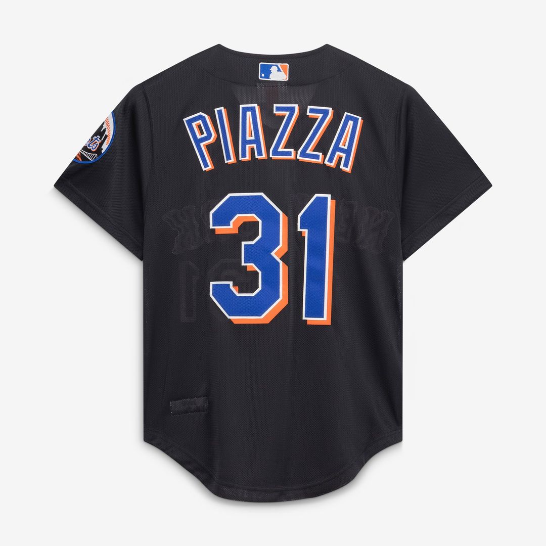 New York Mets Mike Piazza Mitchell & Ness Black Cooperstown Collection 2000 Batting Practice Jersey